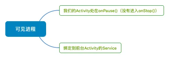 可见进程：Visible process